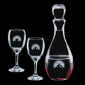 33 Oz. Carberry Decanter w/ 2 Wine Glasses
